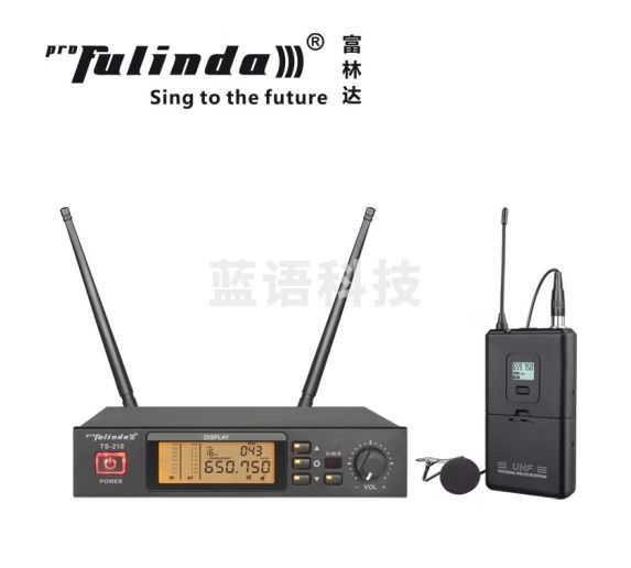 富林达（proFulinda） TS-210一拖一真分集远距离话筒专业舞台主持表演一拖一麦克风 领夹