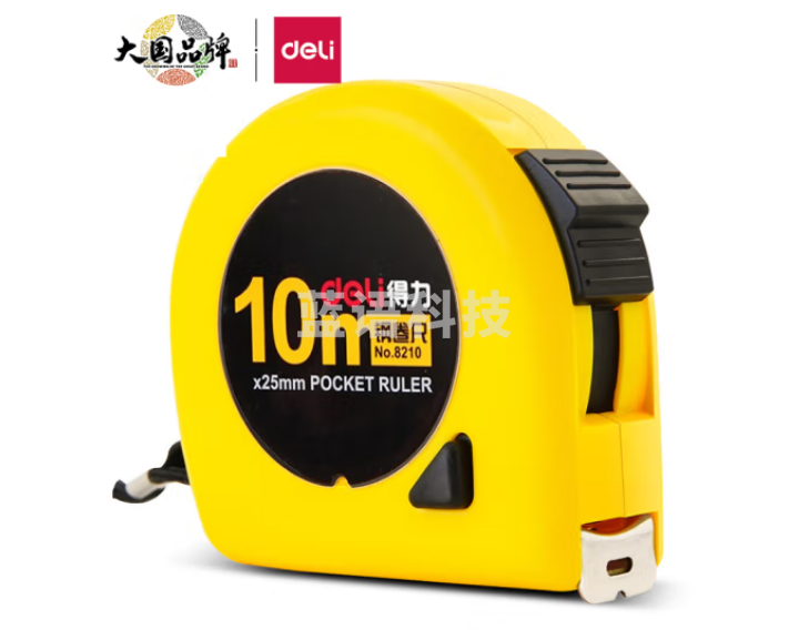 得力(deli)8210 10m锁定功能钢卷尺 木工尺装修测量尺子