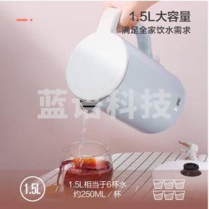 苏泊尔 SUPOR SW-15J621 电热水壶 304不锈钢水壶 双层防烫全钢无缝1.5L