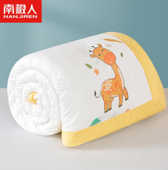 南极人 被子被芯1.1斤 空调被夏凉被薄盖被 单人水洗棉大豆纤维填充 小花鹿150*200cm