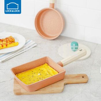 乐扣乐扣(LOCK&LOCK)CCT1183 玉子烧煎锅不粘锅 抗菌涂层方形平底锅