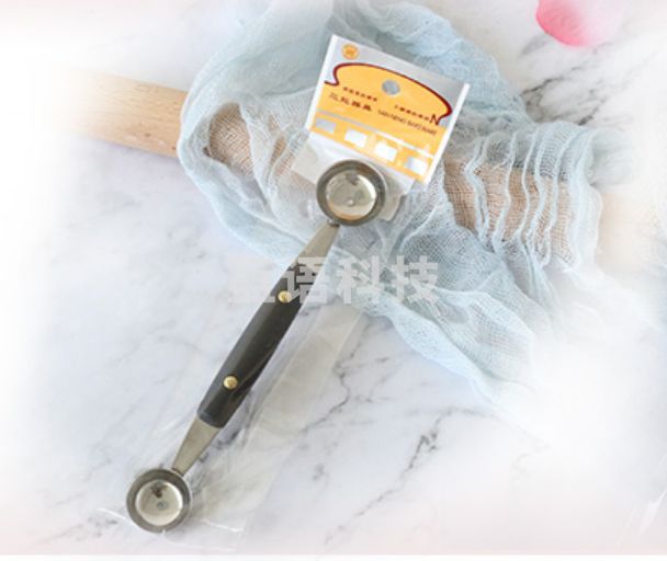 三能(SANNENG) 烘焙工具不锈钢双头挖球器 水果勺 冰淇淋雪糕勺 水果挖球器西瓜猕猴桃勺子 SN4143