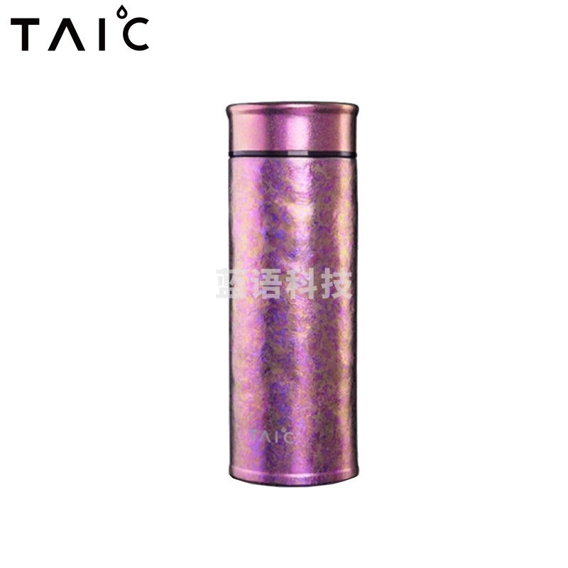 TAIC钛度 纯钛直身保温杯 B0229-1701迷梦紫 220ml(不带茶漏)