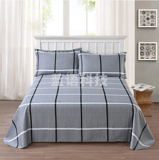 全棉床单单件 单人全棉学生宿舍床单 160*230cm (花色随机) 货号：JC