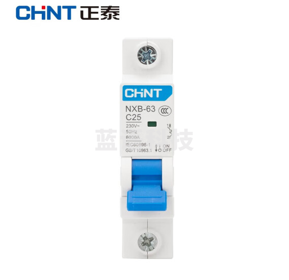 正泰NXB-63-1P-C25 家用空气开关 过载空气开关 DZ47升级款小型断路器