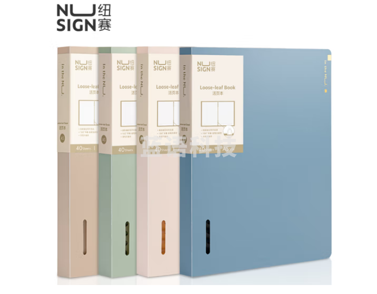 得力(deli)纽赛NS317-B B5/40张活页本 可拆卸夹具 夜影灰