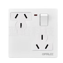 六孔+一开(国标)插座面板