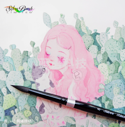 黑天鹅水彩笔圆头3000s水彩插画人物细节刻画勾线 8号