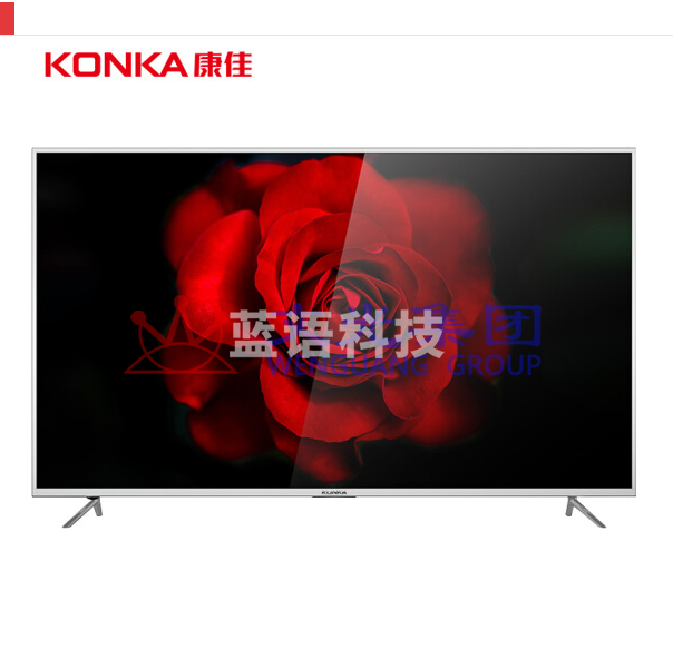康佳（KONKA）55英寸 LED55G300E 全面屏4K超高清智能电视 黑色