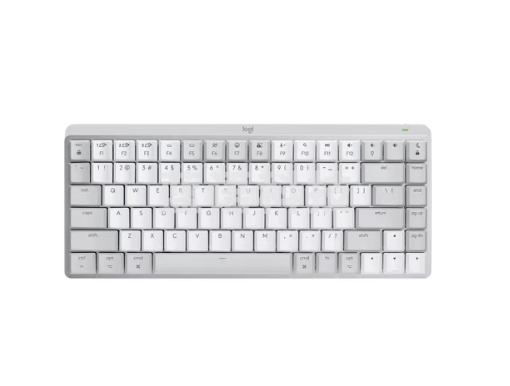 罗技（Logitech）适用于Mac的MX MECHANICAL商务低噪无线双模迷你机械键盘 智能键盘 84键 段落茶轴 珍珠白