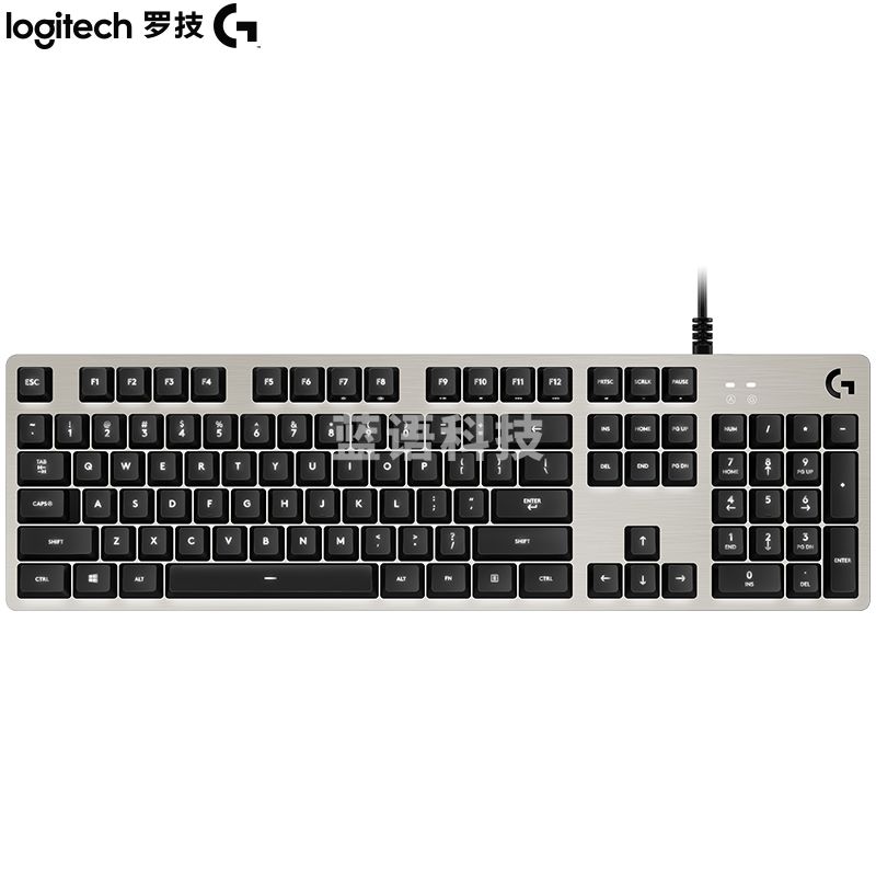 罗技(G)G413机械键盘 K845升级版 有线机械键盘 游戏机械键盘 全尺寸背光 铝合金机身 吃鸡键盘 银色
