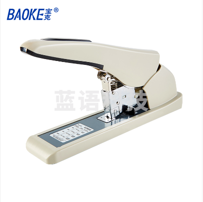 宝克(baoke) ST1170 重型耐用订书机/100页桌面型省力订书器 适配23/6与23/13钉 30*15.5*7.5 1个装 灰色
