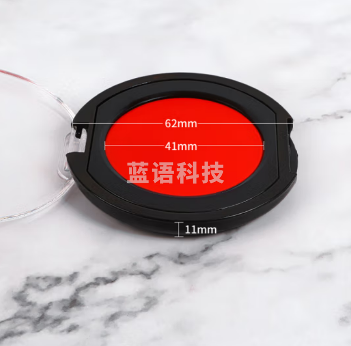 西玛(SIMAA)5个装 高清陶瓷指纹印台红色 油性快干印泥 小号专业便携免洗指纹印台