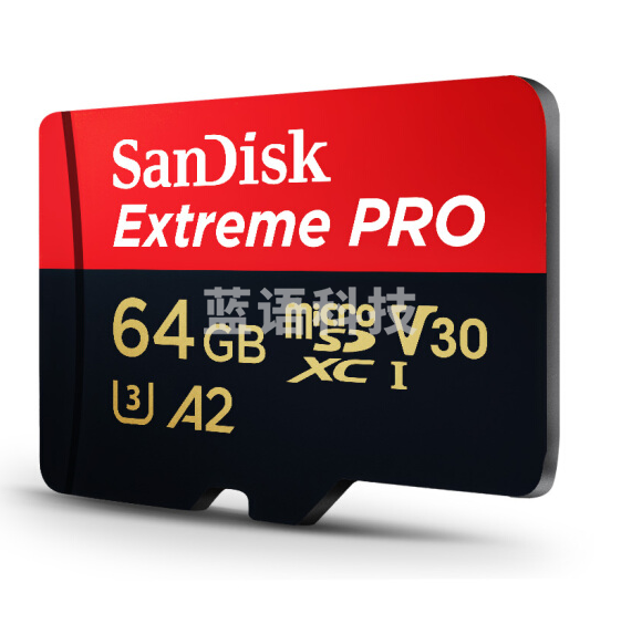 闪迪(SanDisk)64GB TF(MicroSD)存储卡 U3 C10 A2 V30 4K 至尊超极速移动版内存卡SDSQXCY-064G-ZN6MA 读速170MB/s SDSQXCY-064G-ZN6MA