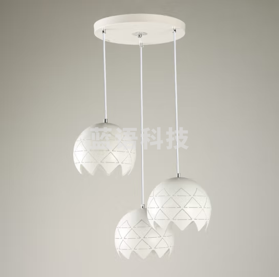 FSL佛山照明 餐吊灯简约餐厅灯时尚吧台灯三头哑白50302
