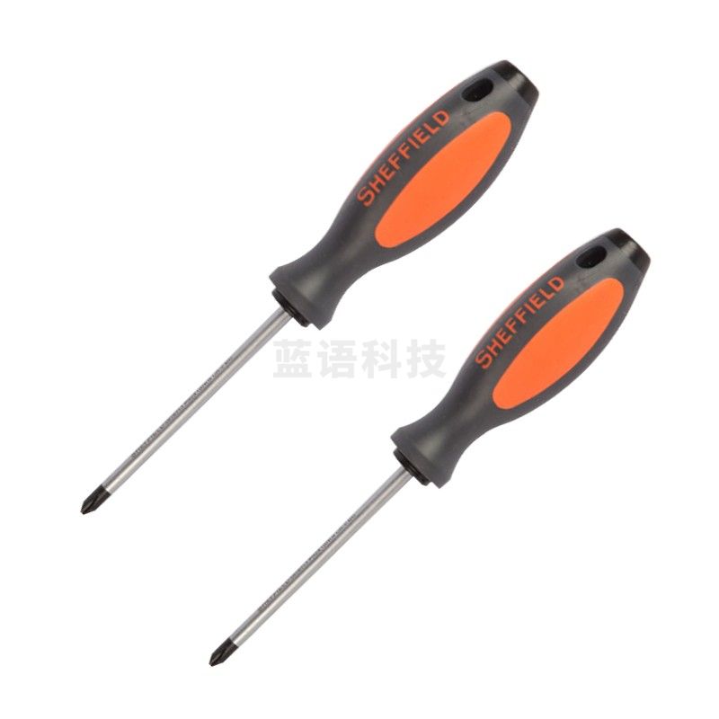 S056202 十字螺丝刀双色柄PHO*75MM (5个装)起子 强磁螺丝刀