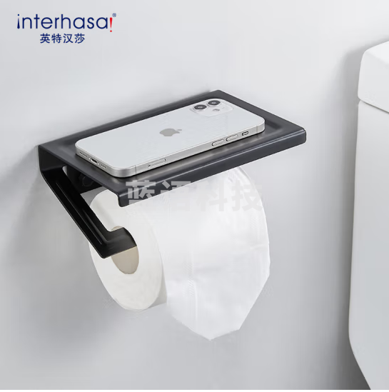 英特汉莎（interhasa!）P1110015太空铝卷纸架 卫生间纸巾架卫生纸厕所纸巾盒浴室厕纸架免打孔