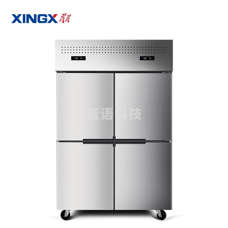 星星 XINGX830升风冷厨房冰箱 立式不锈钢冰柜四门冷藏冷冻冰柜双温 双温风冷厨房冰箱BCD-880FT