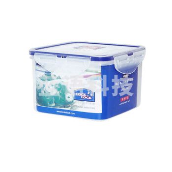 乐扣乐扣LOCK&LOCK HPL855 塑料保鲜盒大容量透明食物冰箱收纳盒子饭盒水果蔬菜微波炉便当盒 860ML