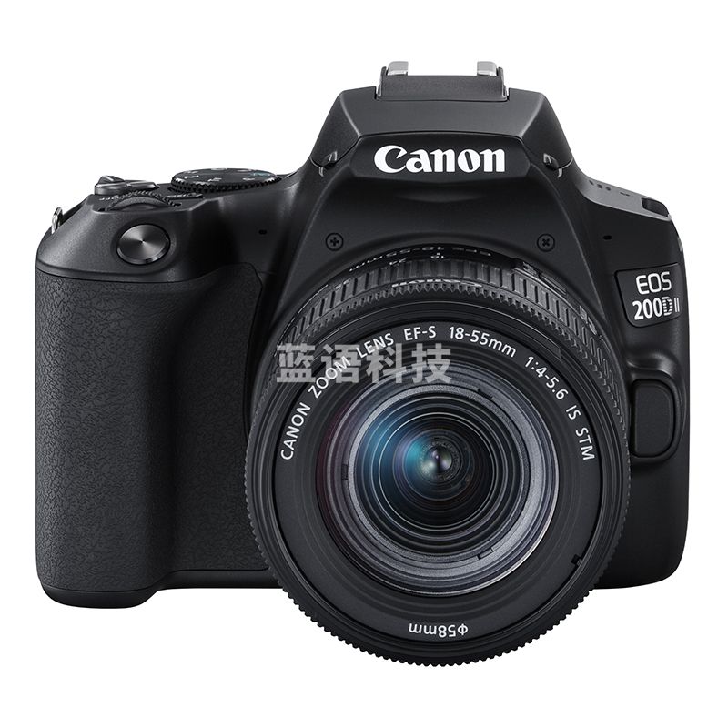 佳能（Canon）EOS 200D II 200D2 迷你单反相机 18-55标准变焦镜头套装 黑色