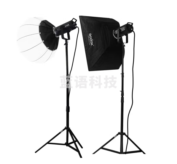 神牛（Godox）补光灯 sl150w三代摄影灯直播补光灯双灯+60*90柔光箱+65灯笼罩+2灯架