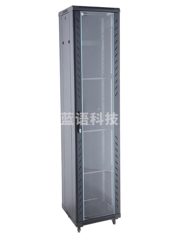 明朗 加厚网络机柜服务器机柜 玻璃门钢板门 冷轧钢板送PDU电源 综合交换机监控设备42U机柜稳固散热快2米机柜