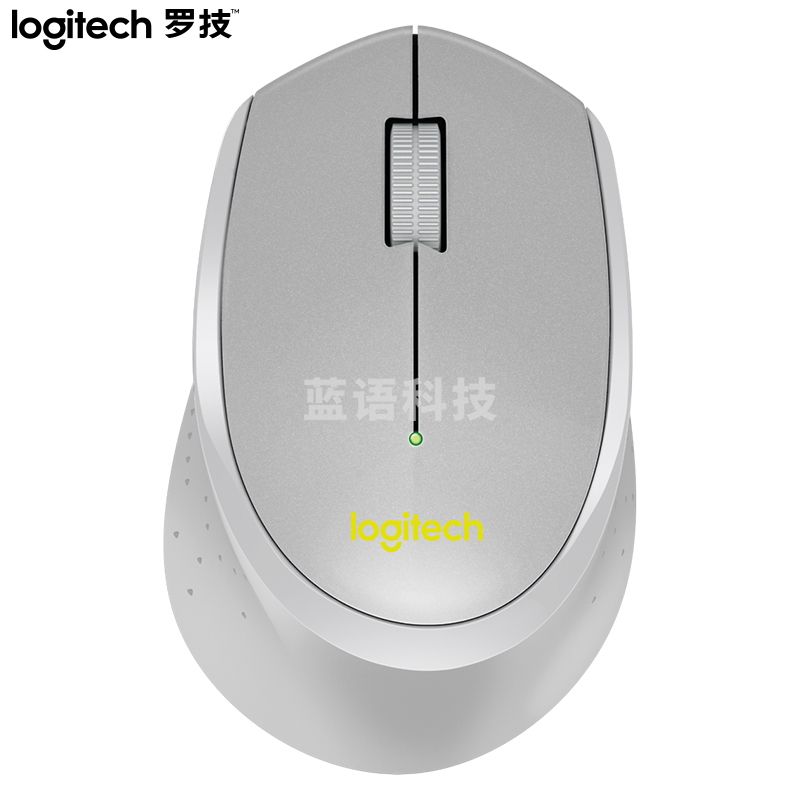 罗技(Logitech)M330 鼠标 无线鼠标 办公鼠标 静音鼠标 右手鼠标 灰色 带无线2.4G接收器