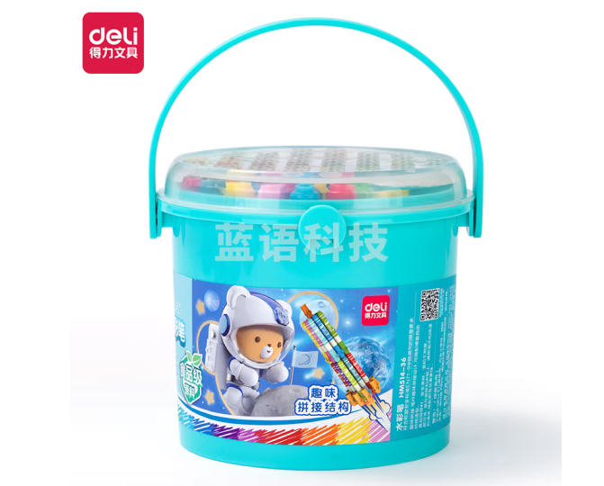 得力(deli) HM514 36色食品级水彩笔 萌咿航天拼接玩具彩笔