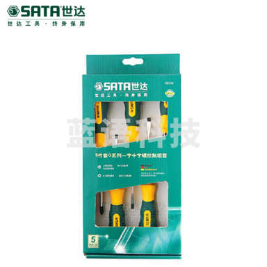 世达(SATA)5件G系列一字、十字螺丝批组套货号09334