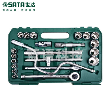 世达(SATA)22件12.5MM系列英制套筒组套 货号09088..