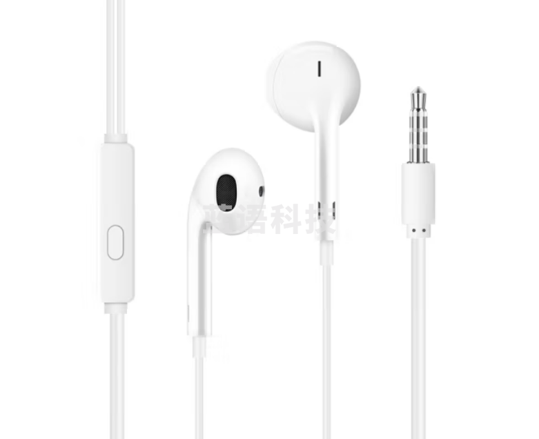 纽曼(Newmine)XL08 半入耳式线控有线耳机 手机耳机 音乐耳机 3.5mm接口 电脑笔记本手机适用 白色