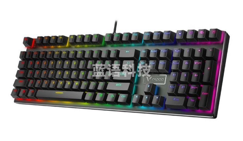 雷柏(Rapoo) V700RGB合金版 机械键盘 有线键盘 游戏键盘 108键RGB背光键盘 可编程键盘 吃鸡键盘 黑轴