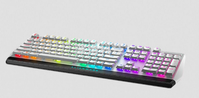 外星人(Alienware)游戏机械键盘有线Cherry樱桃红轴笔记本电脑高端电竞rgb外设 AW510K 白色