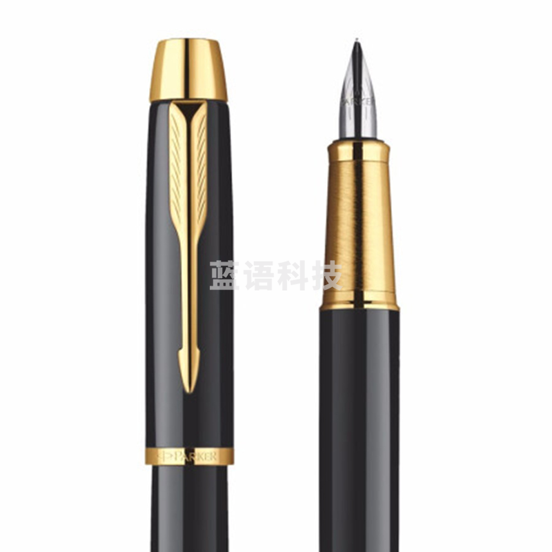 派克 PARKER 纯黑丽雅金夹钢笔套装 IM  (含墨水新款包装盒)