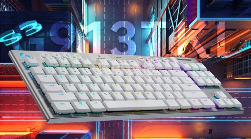 罗技(G)G913TKL RGB背光无线蓝牙机械键盘 有线电竞游戏键盘 87键便携紧凑 白色 T轴