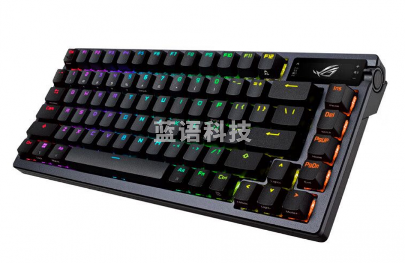 ROG夜魔机械键盘 有线无线蓝牙三模游戏键盘75键配列 NX摩卡棕轴 RGB Gasket热插拔 OLED屏 ROG掌机键盘