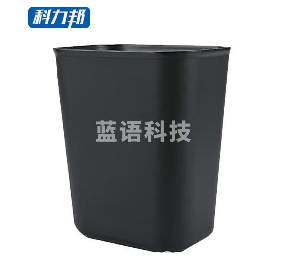 科力邦（Kelibang） 垃圾桶 酒店客房小垃圾桶 卫生间阻燃垃圾桶 方形桶 15L方形黑色 客户定制款 KB3011