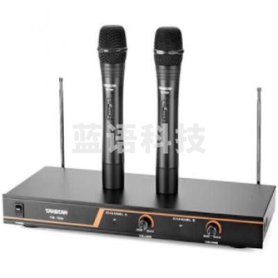 得胜（TAKSTAR） TS-7200 无线麦克风一拖二 超长距离140米无线话筒工程会议主持演讲专用 黑色(含话筒支架）
