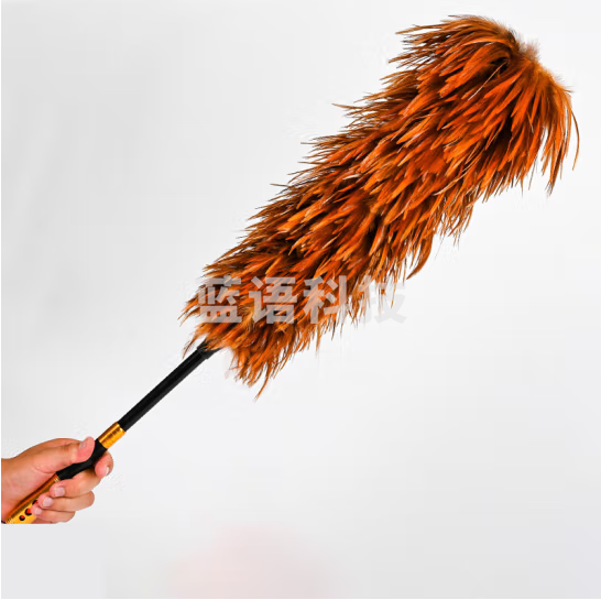 贝傅特 鸡毛掸子 除尘真鸡毛不掉毛无异味可伸缩扫灰尘神器 【伸缩把】高档伸缩把110cm尖毛