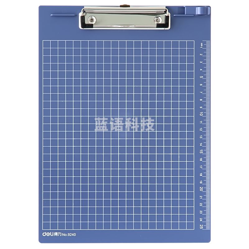 得力(deli)9240 A4带刻度金属强力夹书写板夹文件夹 颜色随机