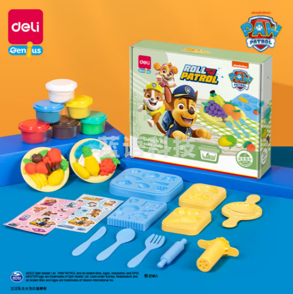 得力(deli)YC145汪汪队彩泥套装 彩泥橡皮泥超轻黏土粘土创意玩具手工DIY 含模具