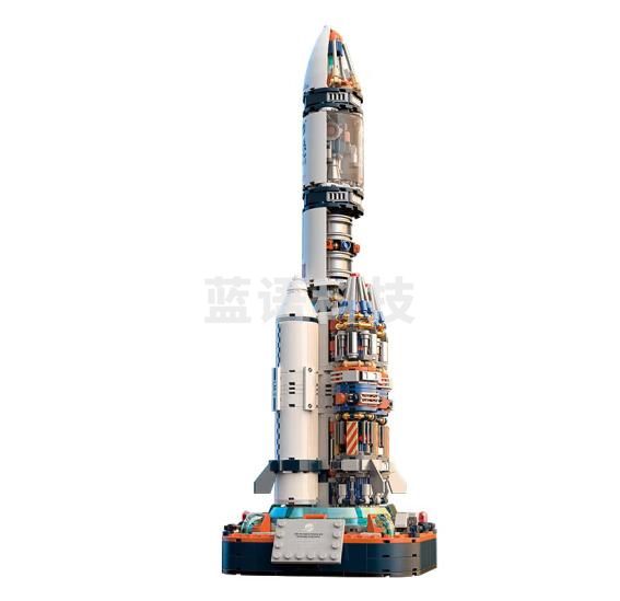 佳奇科技（JAKI）积木拼装破晓五号火箭模型小颗粒玩具