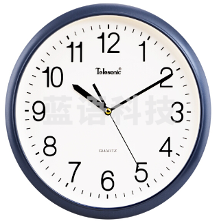 天王星 挂钟 12英寸 3D立体静音扫描石英钟表S9956-1深蓝