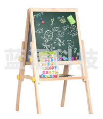 得力8772可升降双面儿童画板640*620mm(黄色)