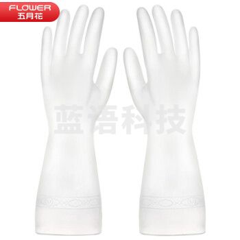 五月花WYH-751白色PVC手套 1双装 L码