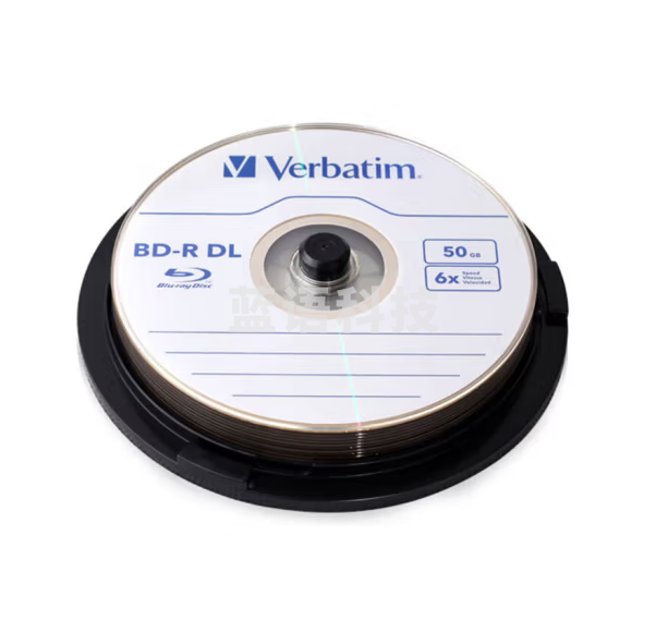 威宝（Verbatim） 蓝鲸6XBD-R DL50GB单碟双刻一次性空白蓝光光盘刻录光碟蓝光碟片 43746 10片装