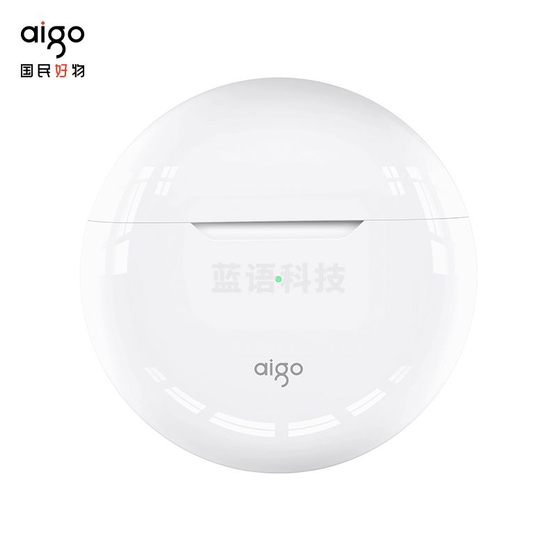 爱国者（aigo） T16 白色 半入耳式蓝牙耳机降噪 超长续航跑步运动耳机迷你触控通话游戏耳机
