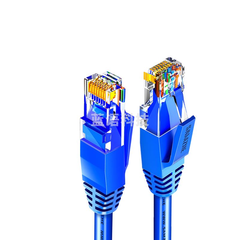 山泽（SAMZHE)TMA-6050CAT6类六类千兆八芯双绞成品网络跳线蓝色5米