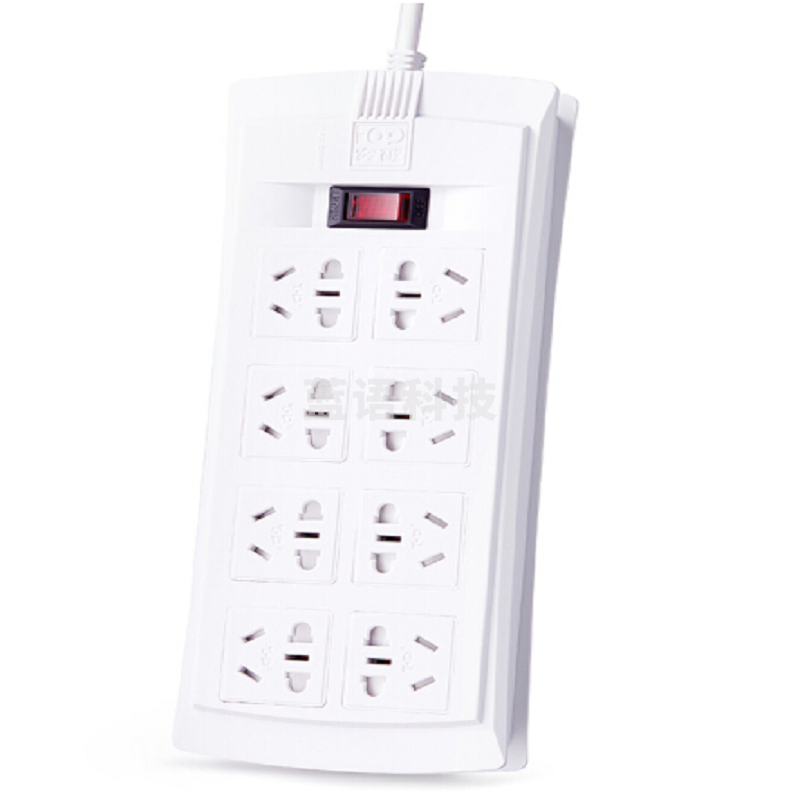 突破 /TOP D1K8 (1m8) 一控八位 防过载 新国标插座1.8米