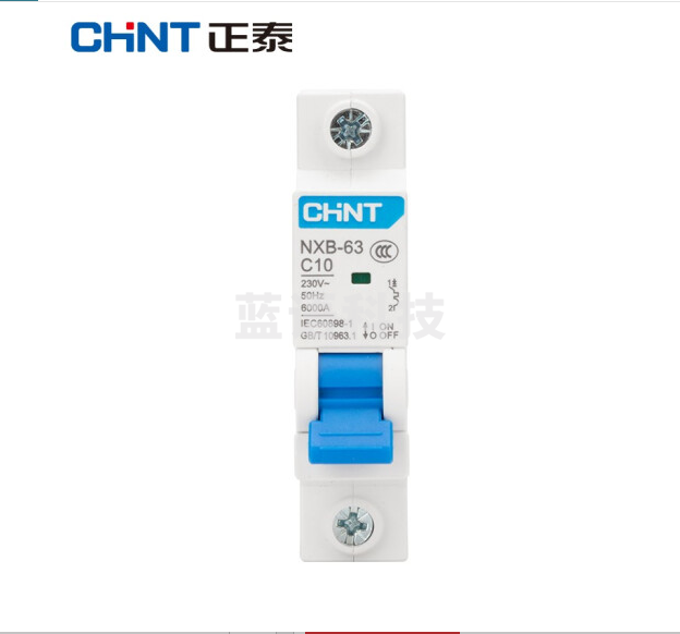 正泰(CHNT)NXB-63-1P-C10 空气开关 过载空气开关 DZ47升级款小型断路器 1P 10A